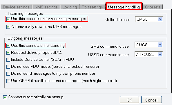 sms message handling