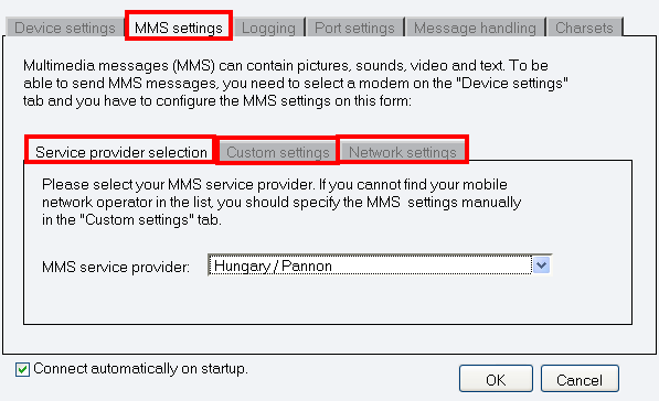 sms mms settings tab